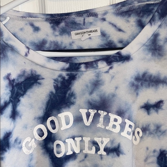 Girls cropped sweater blue tie-die - Picture 2 of 2